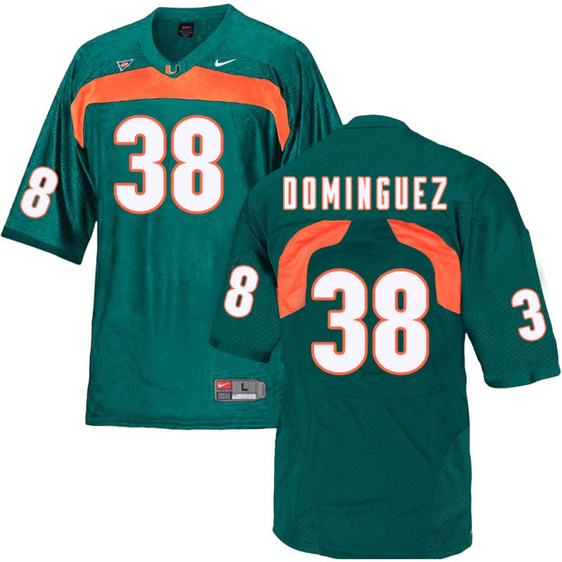 Nike Miami Hurricanes #38 Danny Dominguez College Football Jerseys Sale-Green - Click Image to Close